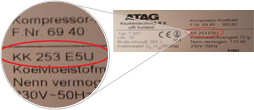 Numéro de type Refrigerateur