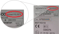 Numéro de type Kenwood-pieces