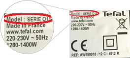 Numéro de type Tefal-pieces